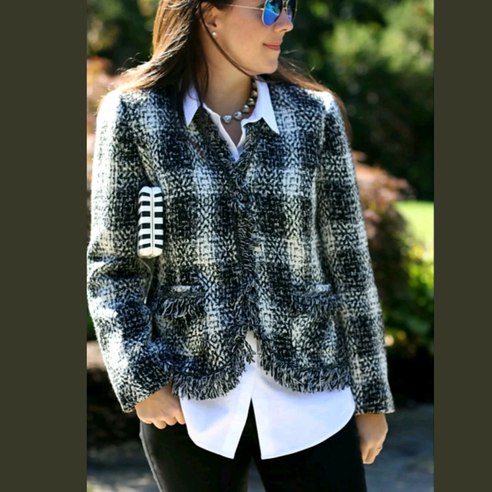 CAbi #909 Tweed Checkered "Best in Show Blazer"